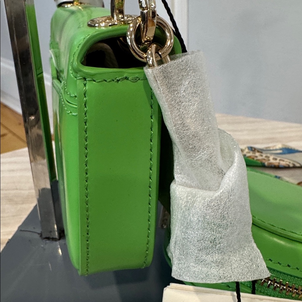 Sandro Bag Totemo Mini Leather Green Shoulder Bag - Picture 7 of 17
